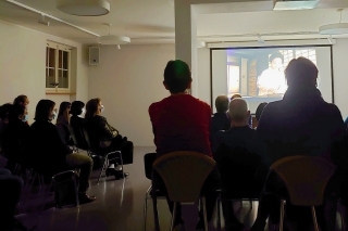 Eine Filmvorführung fand statt