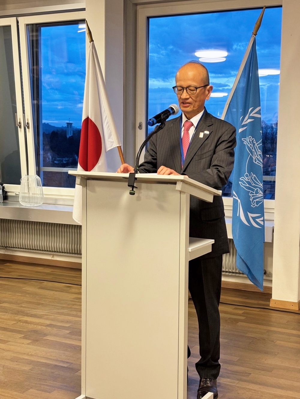 万国郵便連合(UPU)ジャパンレセプションにおける藤山大使挨拶