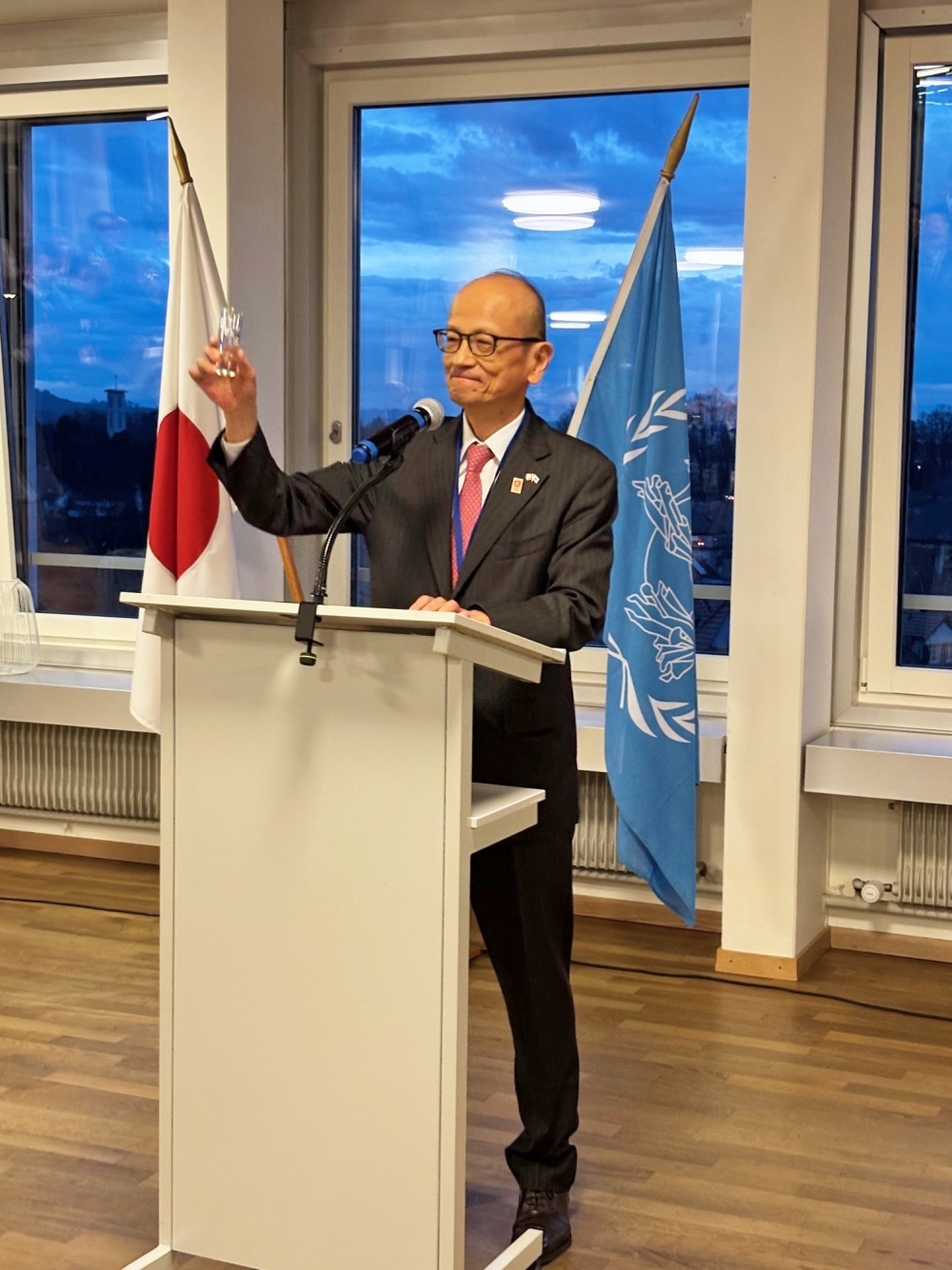 万国郵便連合(UPU)ジャパンレセプションにおける藤山大使挨拶